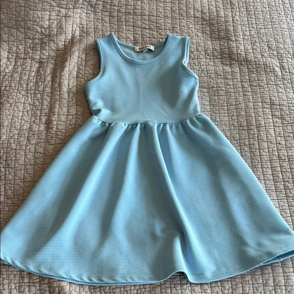 Blue Sleeveless Kids Dress - Picture 1 of 5